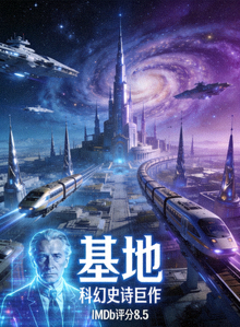 高分剧集《基地》海报 - IMDb评分8.5，科幻史诗